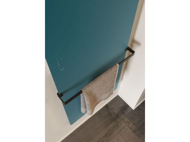 HELIOS Wall-mounted glass panel radiator By DISENIA