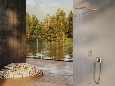 Kopfbrause aus Edelstahl zur Wandmontage LIBECCIO DISENIA