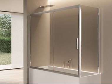 Sliding glass bathtub wall panel ORIGO DISENIA