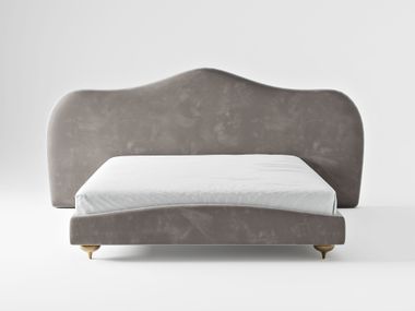 Cama estofada de casal de veludo DIDIER DIVIANA