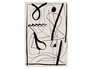 Rectangular custom polypropylene rug TWO WOMEN (IVORY) DIZA