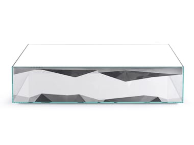 Tavolino basso rettangolare in vetro DOLMLOD | Tavolino rettangolare JCP UNIVERSE