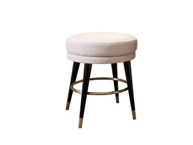 Backless high upholstered fabric stool POLDO DOM Edizioni