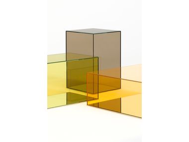 DONALD Low crystal coffee table By Glas Italia