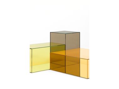 DONALD Low crystal coffee table By Glas Italia