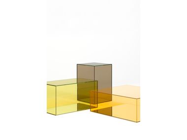 DONALD Low crystal coffee table By Glas Italia