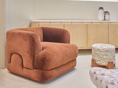 Fabric armchair MOSAICO DOOQ