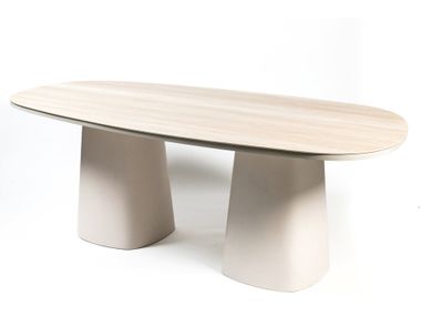 Oval Sintered stone garden table ERCOLE DRIGANI