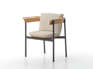 Stackable garden chair with armrests ERMES DRIGANI