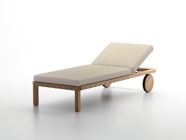 Recliner sun lounger with castors LYKOS DRIGANI