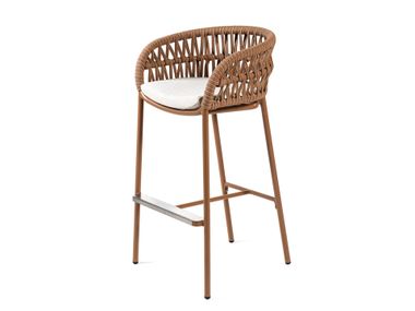 High garden stool with back TROPICAL DRIGANI