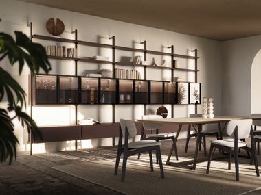 Open metal bookcase BAMBOO COMP. 2 Dall'Agnese