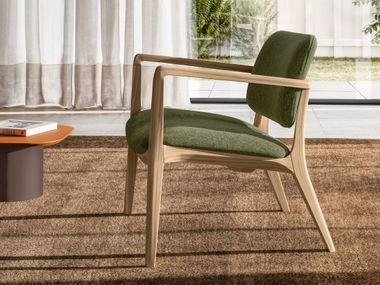 Fabric armchair with armrests HULL LOUNGE Dall'Agnese