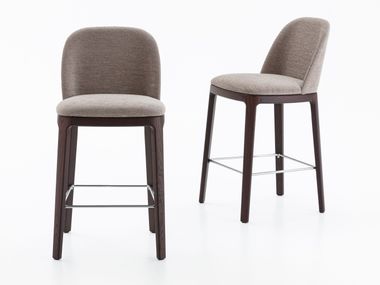 Upholstered fabric stool with footrest JOELLE Dall'Agnese