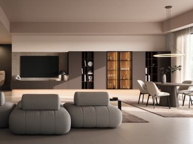 Wohnwand aus Holz SLIM COMP. 9 Dall'Agnese