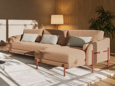 Sofá de tela con chaise-longue SUPERNOVA Dall'Agnese