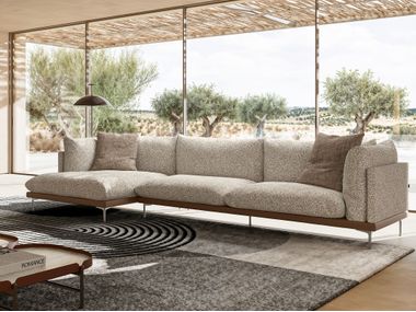 Sofá de tela con chaise-longue SWING Dall'Agnese