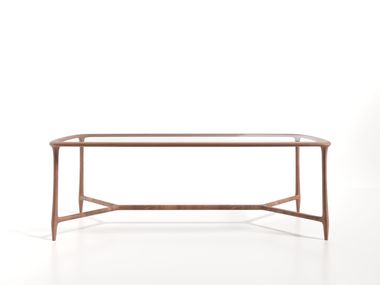Rectangular wood and glass table CLEARNESS Dash Casa