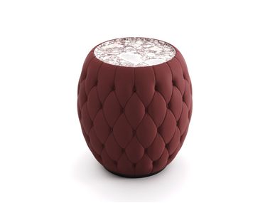 Mesa de centro redonda em couro e mármore GOLF THEMED Dash Casa