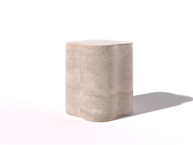 Mesa de centro monolítica baixa de pedra natural RONG Dash Casa