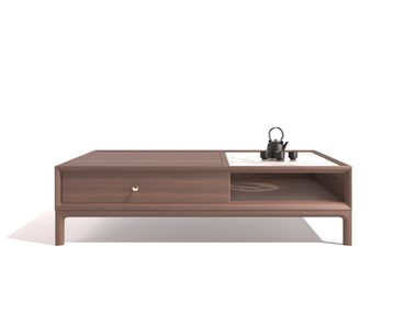 Mesa de centro baixa retangular de madeira RU DIAN Dash Casa