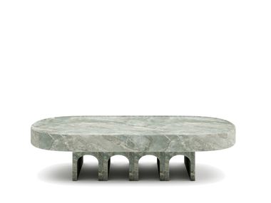 Mesa de centro oval baixa de mármore SACRED GALLERY GRACE Dash Casa