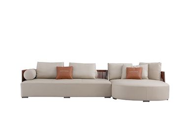 Sofá de pele com chaise-longues YUN XIAO Dash Casa