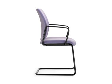 Upholstered cantilever fabric chair with armrests CLYNN Dauphin