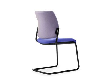 Cantilever upholstered fabric chair without armrests CLYNN Dauphin