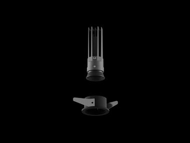 Recessed round metal spotlight D1 Davide Groppi