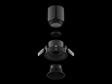 Round recessed metal spotlight D4 Davide Groppi