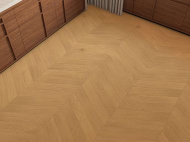 Synthetic material Hungarian Herringbone flooring with wood effect CLAP! Déco