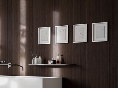 Large wall panels for interior cladding with a wood-effect  MOOVE.PANELS ESSENCE Déco