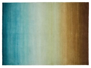 Custom handmade wool and silk rug VERDIGRIS Deirdre Dyson