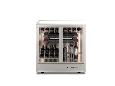 Cantinetta vino multi temperatura con illuminazione integrata e ante in vetro MOD 24 Della Marta