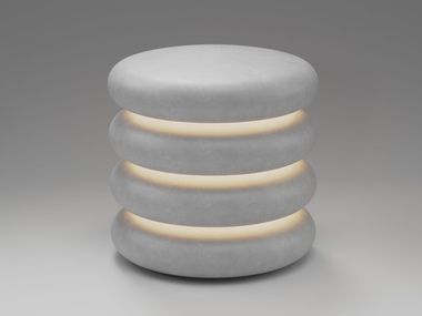 LED cement floor lamp with dimmer CAMI Deltalight