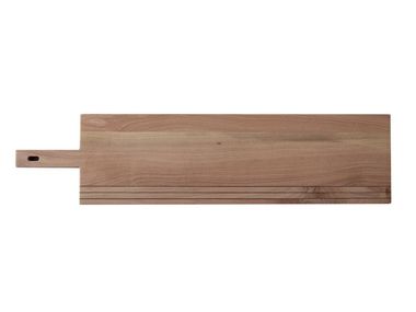 Zeller Present Tagliere con manico in metallo Herringbone
