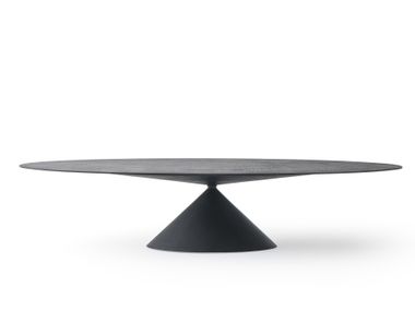 Oval table with MDF top covered MAXI CLAY Desalto