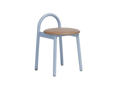 Sgabello basso in acciaio verniciato a polvere con seduta imbottita BOBBY DESIGN BY THEM