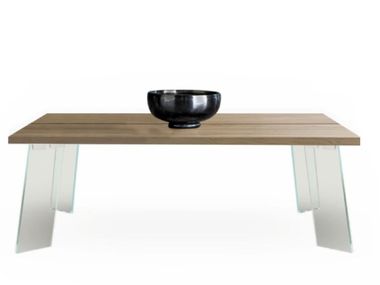 Rectangular oak coffee table DOUBLE Devina Nais