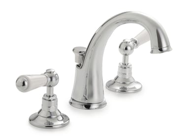 Devon&Devon, DANDY Rubinetto per lavabo da piano a 3 fori con rosette separate