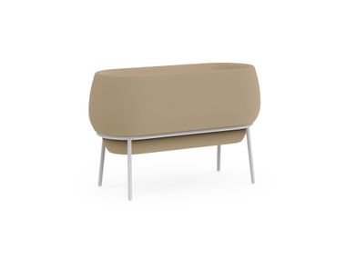 Fioriera rettangolare in polietilene e acciaio LACE 4 Diabla