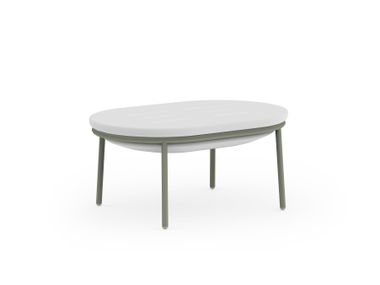 Tavolino da giardino basso in polietilene e acciaio LACE Diabla