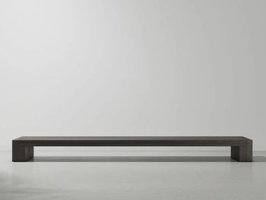 Rectangular low oak central coffee table LIMEN District Eight