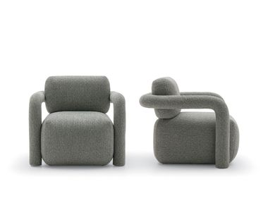 Fabric armchair with armrests HAIRPIN Ditre Italia
