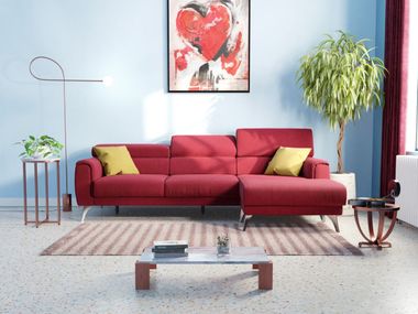 Recliner fabric sofa with chaise longue CARAVAGGIO Divani.Store