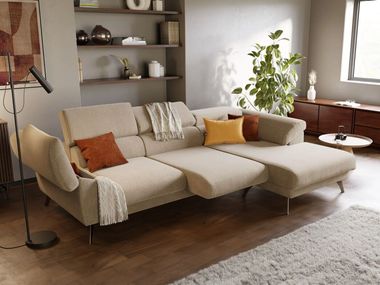 Recliner fabric sofa with chaise longue DONATELLO Divani.Store
