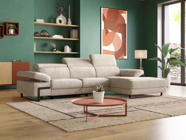 Sofá reclinável de tecido com chaise-longues ZAYANA Divani.Store