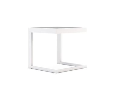 Square steel and laminates top side table BONDI Domkapa