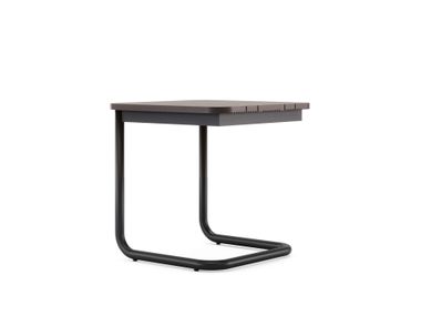 Square steel and laminates top side table COPACABANA Domkapa